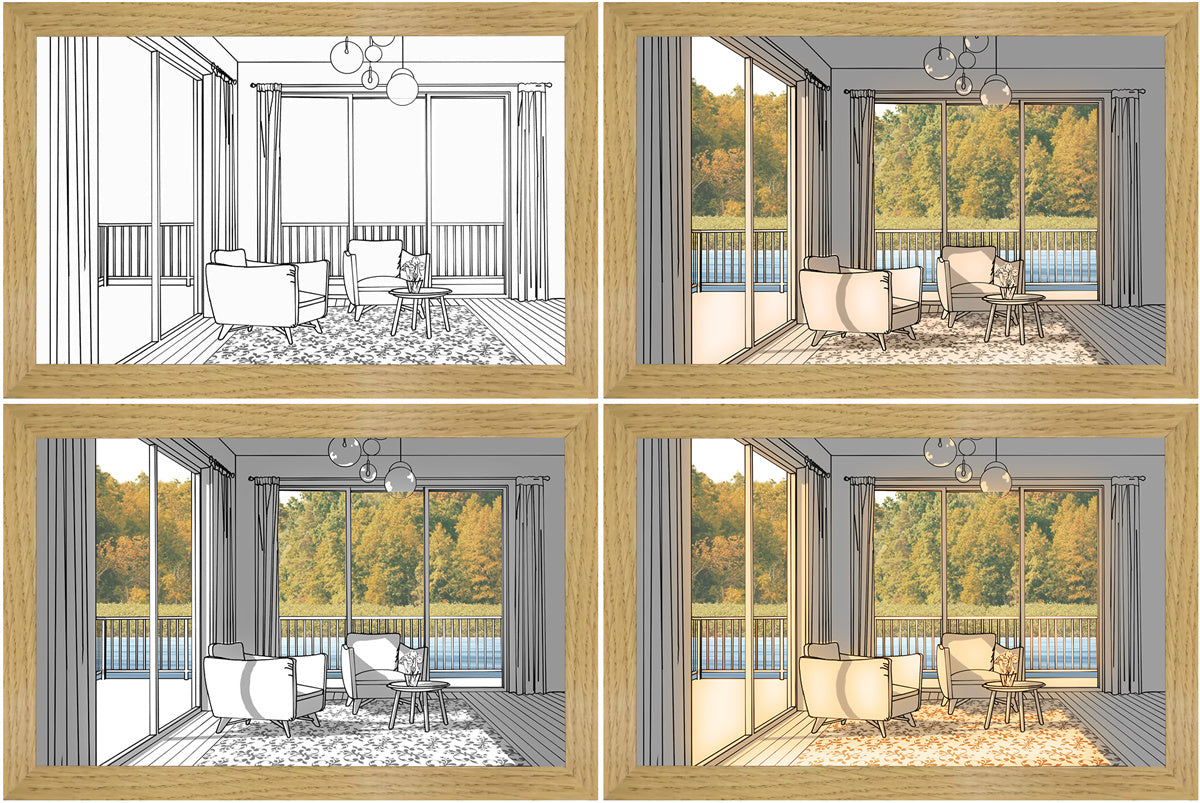 Illuminated Picture LED Decorative Light Painting Bedside Picture Style Creative Modern Simulate Sunshine Drawing Night Light Gift - 𝓢𝓱𝓸𝓹𝓵𝓮𝓬𝔂