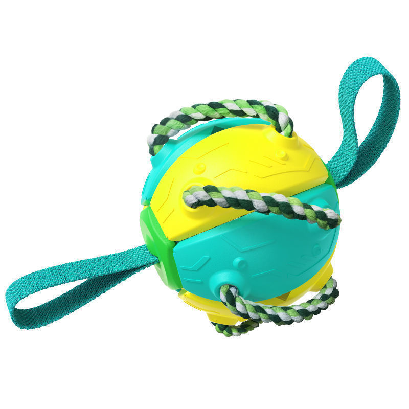 Interactive Dog Football Soccer Ball With Tabs Inflated Training Toy Outdoor Border Collie Balls Pet Products - 𝓢𝓱𝓸𝓹𝓵𝓮𝓬𝔂