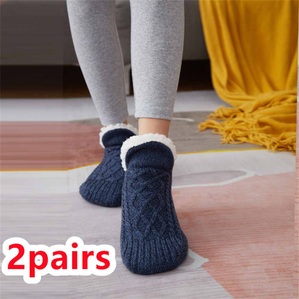 Winter Woolen Socks Women Thicken Warm Home Bedroom Socks Slippers Men Non-slip Foot Warmer Snow Socks Calcetines Mujer - 𝓢𝓱𝓸𝓹𝓵𝓮𝓬𝔂