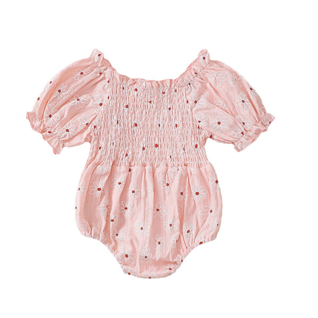 Little Sun Print Puff Sleeve Romper - 𝓢𝓱𝓸𝓹𝓵𝓮𝓬𝔂