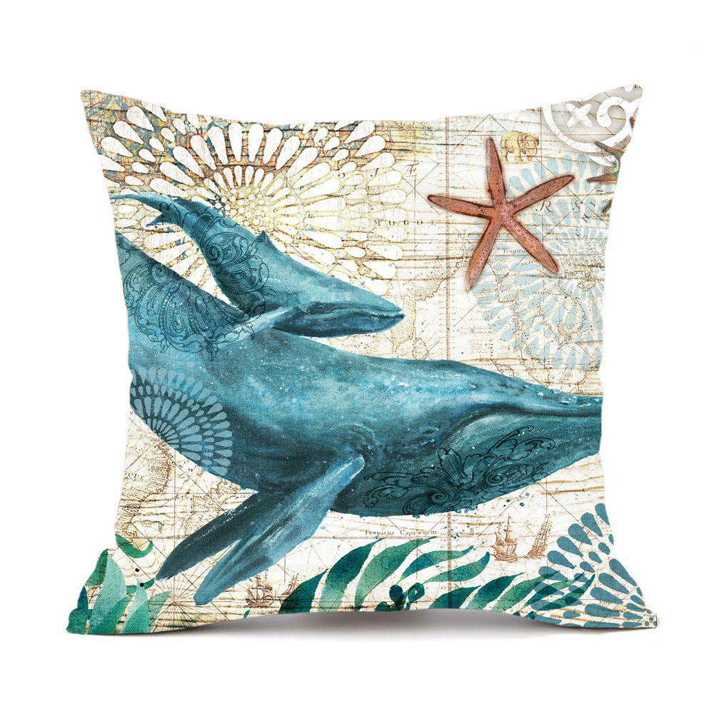 Cushion Covers Sea Turtle Printed Throw Pillow Cases For Home Decor Sofa Chair Seat - 𝓢𝓱𝓸𝓹𝓵𝓮𝓬𝔂