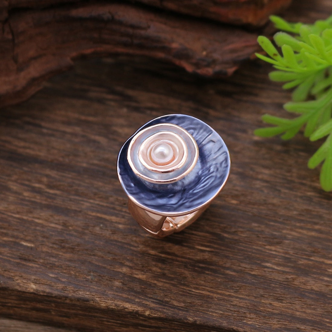 Enamel Round Flower Elastic Ring - 𝓢𝓱𝓸𝓹𝓵𝓮𝓬𝔂