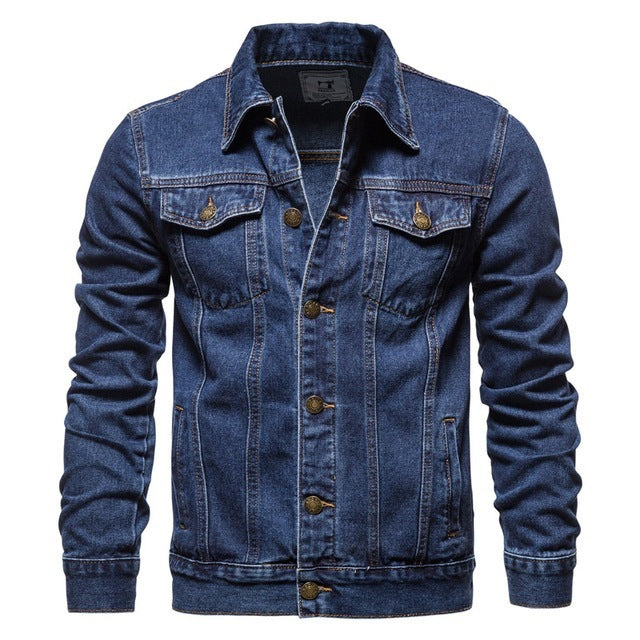 Jacket Men Casual Blue Lapel Jeans Jackets Qualit - 𝓢𝓱𝓸𝓹𝓵𝓮𝓬𝔂