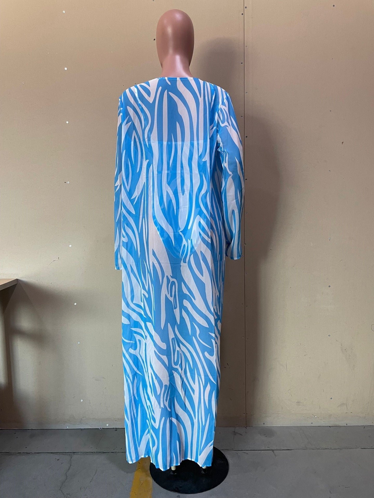 Fashion Ladies Print Cape Swimsuit 2pcs