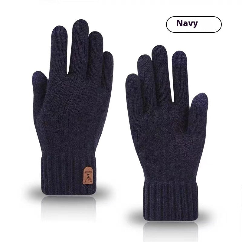 Driving And Riding Cold-proof Woolen Knitted Gloves Man - 𝓢𝓱𝓸𝓹𝓵𝓮𝓬𝔂