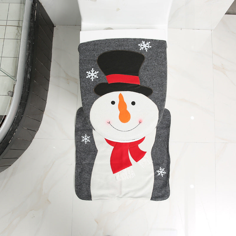 Merry Christmas Bathroom Curtain Santa Claus Toilet Seat Christmas Decorations - 𝓢𝓱𝓸𝓹𝓵𝓮𝓬𝔂