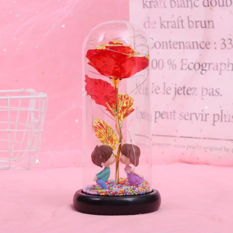 Enchanted Forever Rose Flower in Glass LED Light Christmas Decoration - 𝓢𝓱𝓸𝓹𝓵𝓮𝓬𝔂