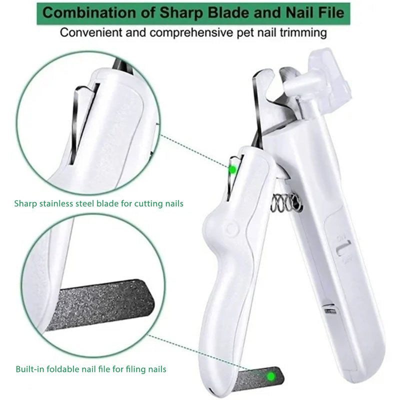 Pet Nail Clippers With LED Light Dogs Cat Nail Scissors Professional Trimmer Tool Care Grooming Supplies - 𝓢𝓱𝓸𝓹𝓵𝓮𝓬𝔂