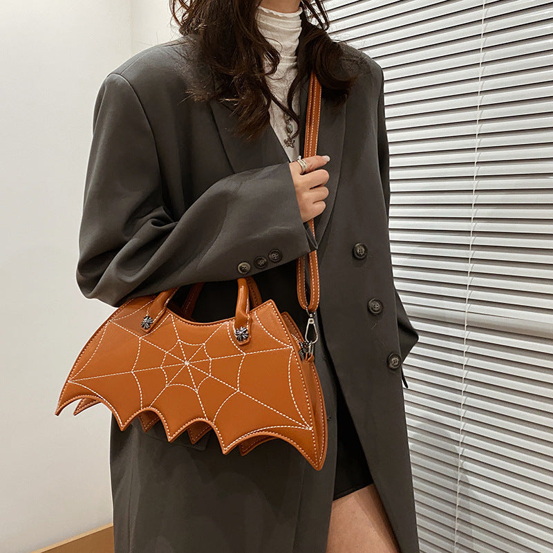 Halloween Spider Web Shape Shoulder Bags Personality Batgirl Tide Pu Handbags Fashoin Messenger Crossbody Bag - 𝓢𝓱𝓸𝓹𝓵𝓮𝓬𝔂