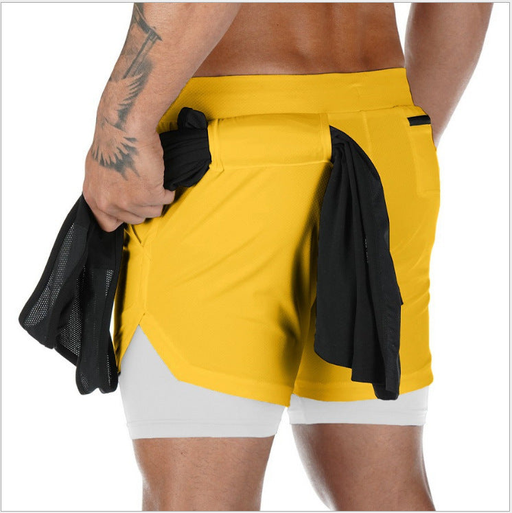 Summer Running Shorts Men 2 in 1 Sports  Shorts - 𝓢𝓱𝓸𝓹𝓵𝓮𝓬𝔂