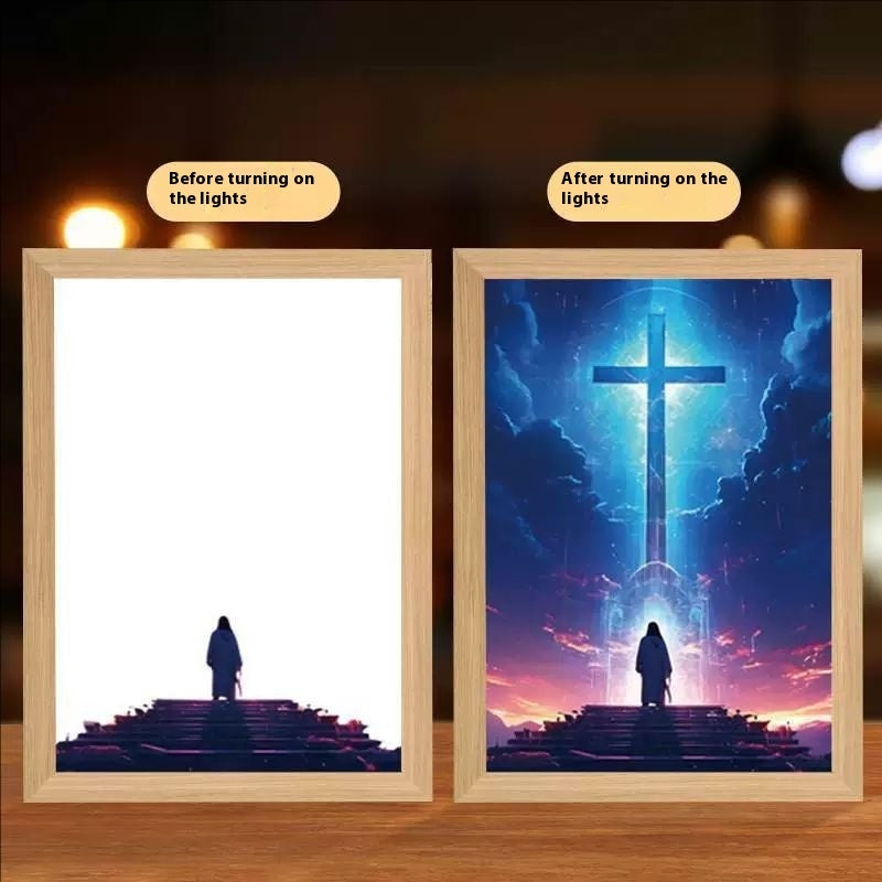 Cross Redemption Garden Sea Home Light Painting - 𝓢𝓱𝓸𝓹𝓵𝓮𝓬𝔂