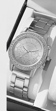 Women's Three-eye Quartz Diamond-embedded Watch - 𝓢𝓱𝓸𝓹𝓵𝓮𝓬𝔂