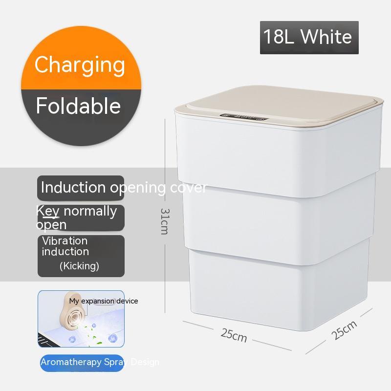 Smart Trash Can With Lid For Bedroom And Living Room Kitchen Storage Box Trash Can Induction Small Car Box Automatic Smart Dustbin Smart Trash Bin - 𝓢𝓱𝓸𝓹𝓵𝓮𝓬𝔂