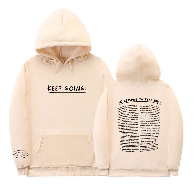 Letter Printing Long-sleeved Drawstring Hooded Sweatshirt With Pockets Fashion Sports Hoodie Womens Clothing - 𝓢𝓱𝓸𝓹𝓵𝓮𝓬𝔂