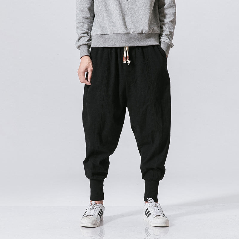 Cotton And Linen Feet Jarem Pants Tide Hip Hop Pants For Man - 𝓢𝓱𝓸𝓹𝓵𝓮𝓬𝔂