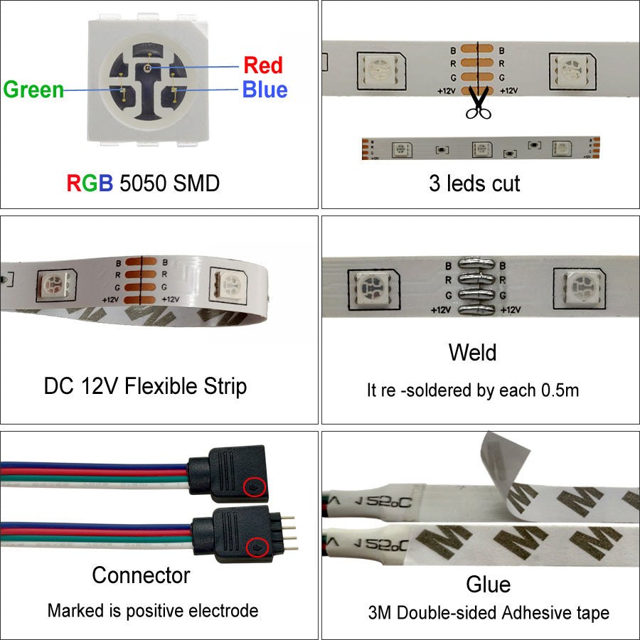 LED Strip Light RGB 5050 - 𝓢𝓱𝓸𝓹𝓵𝓮𝓬𝔂