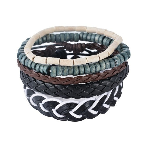 Leather Bracelet Men Multilayer Bead Bracelet Punk Wrap Bracelets for Women Vintage punk Men Jewelry - 𝓢𝓱𝓸𝓹𝓵𝓮𝓬𝔂