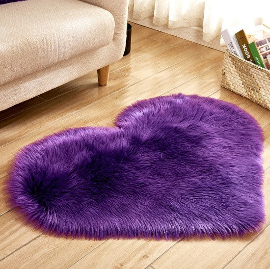 Plush Heart Shaped Carpet Non-Slip Mat Fluffy Rug Floor Mat Blanket Sofa Cushion Foot Pad Carpets For Living Room Home Decor - 𝓢𝓱𝓸𝓹𝓵𝓮𝓬𝔂