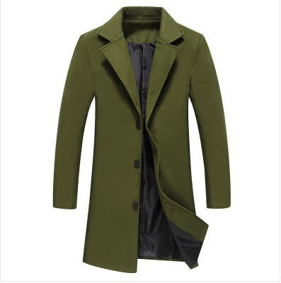 Autumn And Winter New Mens Solid Color Casual Business Woolen Coats - 𝓢𝓱𝓸𝓹𝓵𝓮𝓬𝔂