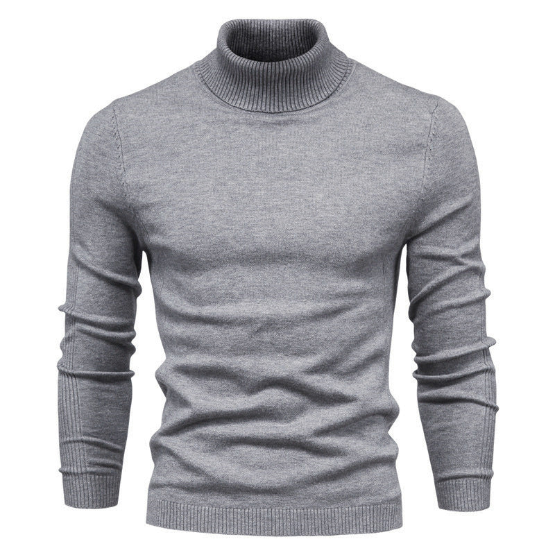 Men's Solid Color Slim Pullover Turtleneck Sweater Winter Casual Tops Clothing - 𝓢𝓱𝓸𝓹𝓵𝓮𝓬𝔂