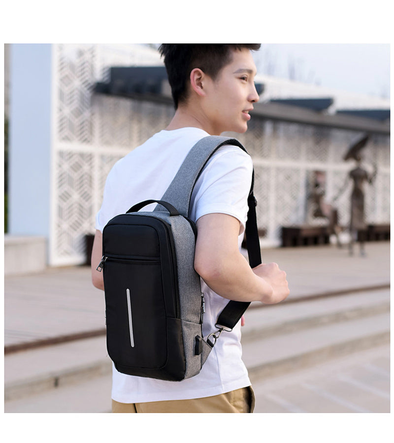 Anti-theft USB charging chest bag with you - 𝓢𝓱𝓸𝓹𝓵𝓮𝓬𝔂
