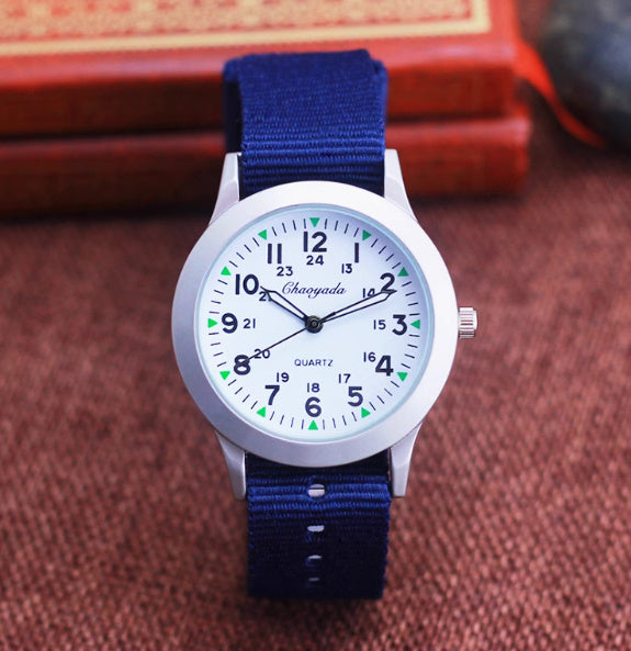 Girls And Boys Waterproof Canvas Quartz Watch - 𝓢𝓱𝓸𝓹𝓵𝓮𝓬𝔂