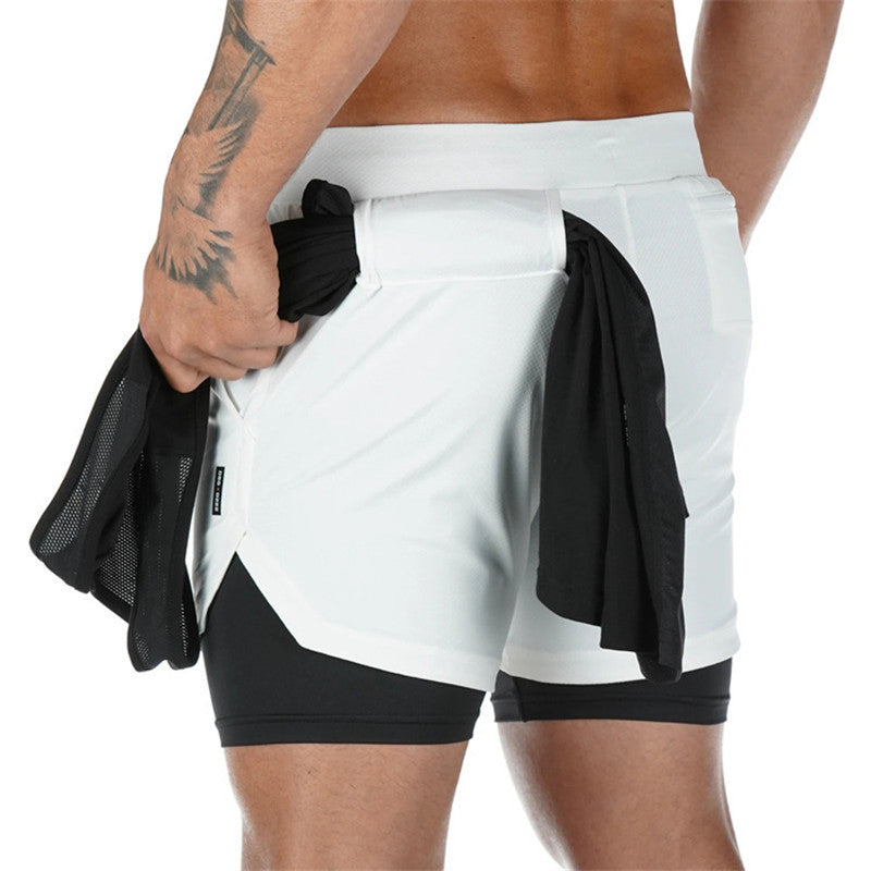 Summer Running Shorts Men 2 in 1 Sports  Shorts - 𝓢𝓱𝓸𝓹𝓵𝓮𝓬𝔂