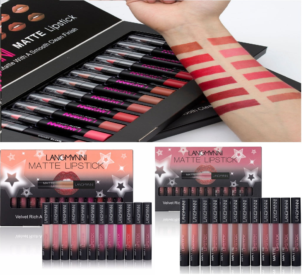 Matte Lipstick Waterproof Long-lasting Velvet Lipstick Set - 𝓢𝓱𝓸𝓹𝓵𝓮𝓬𝔂