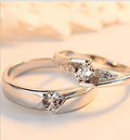 Simulation Diamond Ring Couple Rings A Pair of Live 925 Silver Men and Women Marriage Rings Lettering Rings Diamond Rings - 𝓢𝓱𝓸𝓹𝓵𝓮𝓬𝔂