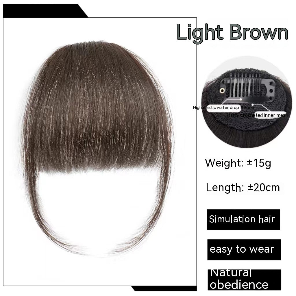 Natural Forehead Artificial Hair Straight Bangs Wig Set Seamless Invisible Wig Set - 𝓢𝓱𝓸𝓹𝓵𝓮𝓬𝔂