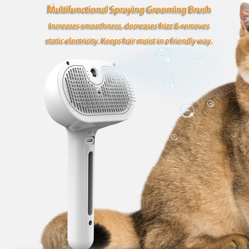 Pet Comb Self Cleaning Pets Hair Remover Brush For Dogs Grooming Tools Dematting Comb Built-in Mist Humidifier Pet Products - 𝓢𝓱𝓸𝓹𝓵𝓮𝓬𝔂