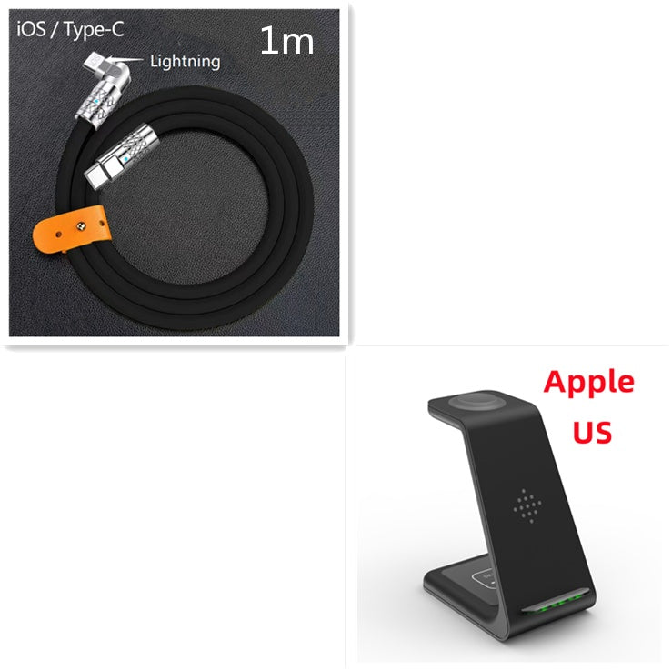 3 In 1 Fast Charging Station Wireless Charger Stand Wireless Quick Charge Dock For Phone Holder - 𝓢𝓱𝓸𝓹𝓵𝓮𝓬𝔂