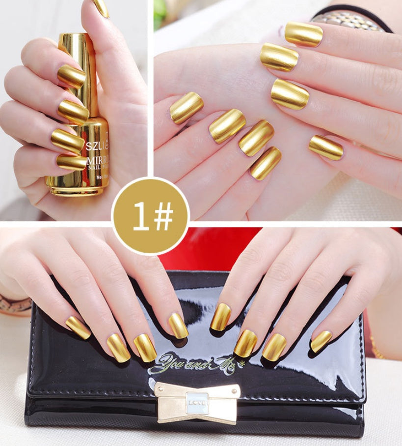 Mirror Silver Nail Polish - 𝓢𝓱𝓸𝓹𝓵𝓮𝓬𝔂
