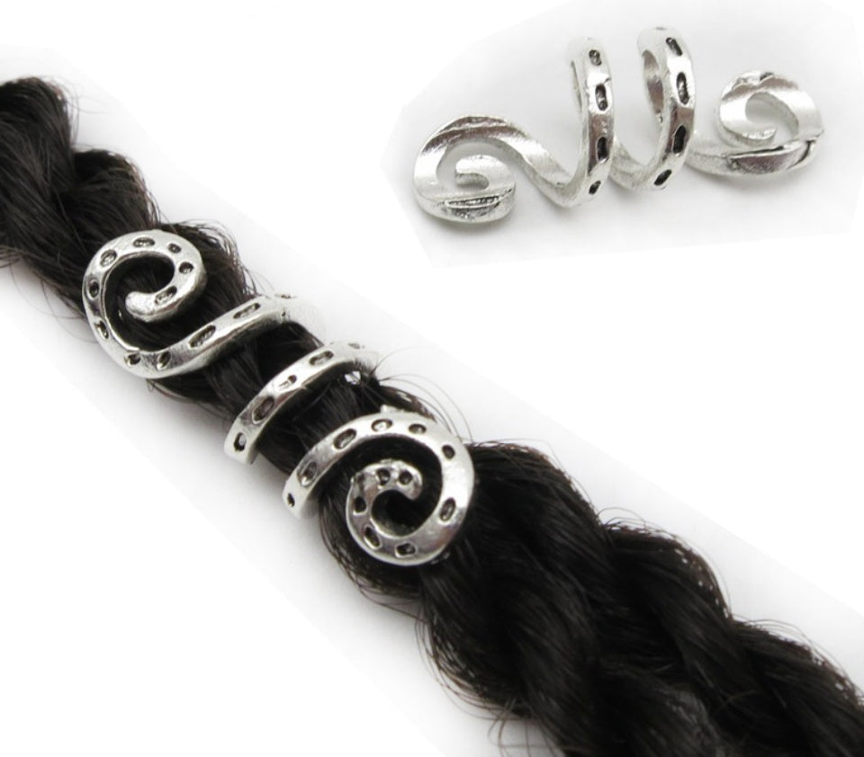 Silver Viking Spiral hair braid - 𝓢𝓱𝓸𝓹𝓵𝓮𝓬𝔂