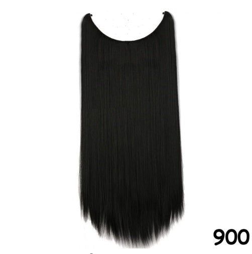 S-noilite 20 inches Invisible Wire No Clips in Hair Extensions Secret Fish Line Hairpieces Silky Straight Synthetic - 𝓢𝓱𝓸𝓹𝓵𝓮𝓬𝔂