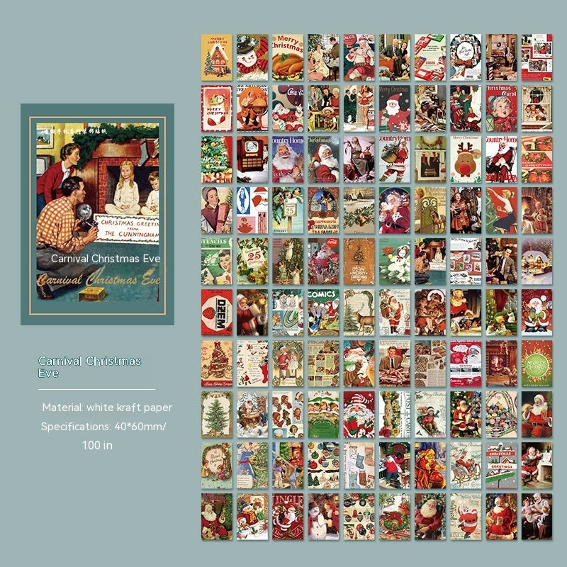 Christmas Handwriting Small Book 100 Mini Paper Notes