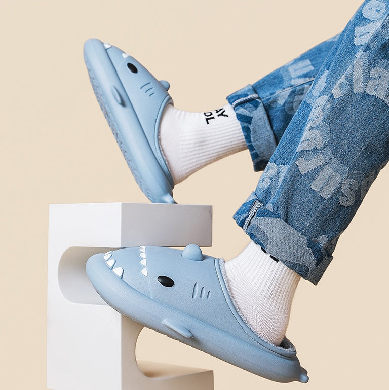 Cartoon Shark Shoes Home Slippers EVA Lovers Slippers Winter Soft Bottom Waterproof Shoes - 𝓢𝓱𝓸𝓹𝓵𝓮𝓬𝔂