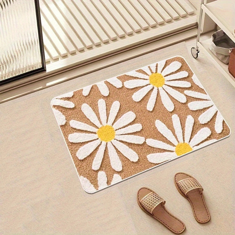 Cashmere-like Floor Mat Cross-border Flower Home Bathroom Non-slip Floor Mat - 𝓢𝓱𝓸𝓹𝓵𝓮𝓬𝔂
