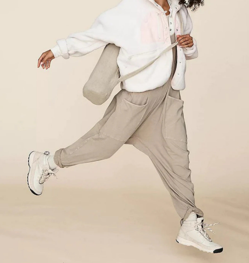 Summer Women's Loose Sleeveless Jumpsuits Spaghetti Strap Long Pant Romper Jumpsuit With Pockets Zipper - 𝓢𝓱𝓸𝓹𝓵𝓮𝓬𝔂