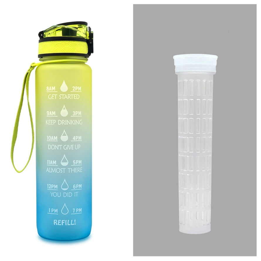 1L Tritan Water Bottle With Time Marker Bounce Cover Motivational Water Bottle Cycling Leakproof Cup For Sports Fitness Bottles - 𝓢𝓱𝓸𝓹𝓵𝓮𝓬𝔂