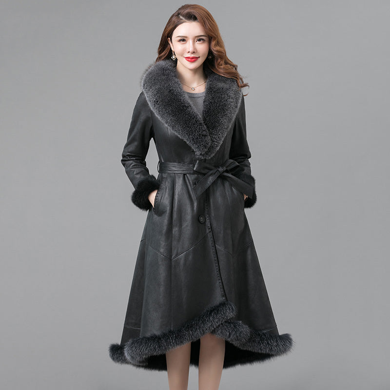 Real Fur One Woman Coat Thickened - 𝓢𝓱𝓸𝓹𝓵𝓮𝓬𝔂