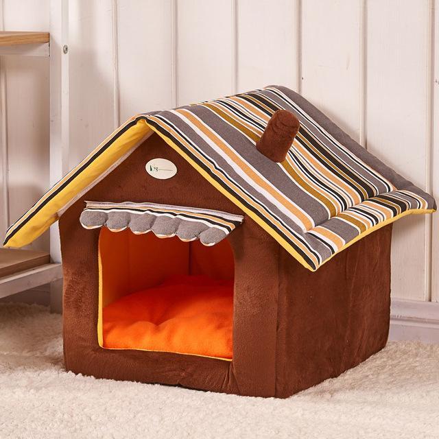 New Fashion Striped Removable Cover Mat Dog House Dog Beds For Small Medium Dogs Pet Products House Pet Beds for Cat - 𝓢𝓱𝓸𝓹𝓵𝓮𝓬𝔂