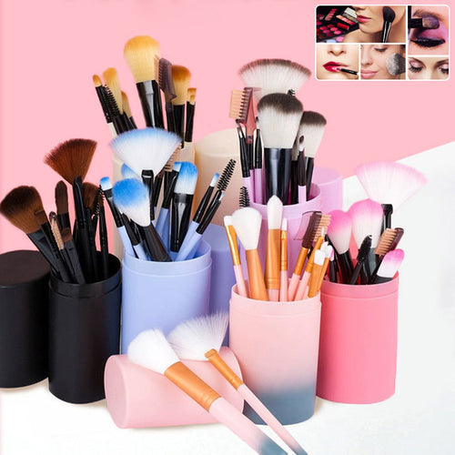 12pcs Makeup Brush Set Blush Eyeshadow Eyelash Highlighter Makeup Brush - 𝓢𝓱𝓸𝓹𝓵𝓮𝓬𝔂