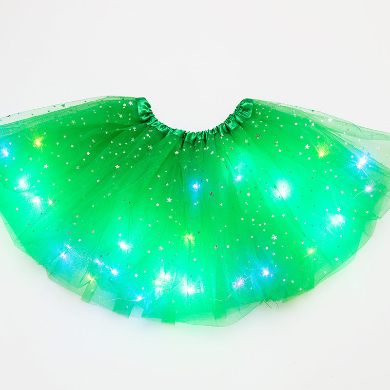 Magical & Luminous  LED Princess Halloween Tutu Skirt Sequins Shiny Skirt - 𝓢𝓱𝓸𝓹𝓵𝓮𝓬𝔂