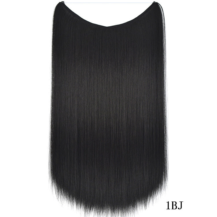 22 inches Invisible Wire No Clips in Hair Extensions Secret Fish Line Hairpieces Silky Straight Synthetic - 𝓢𝓱𝓸𝓹𝓵𝓮𝓬𝔂