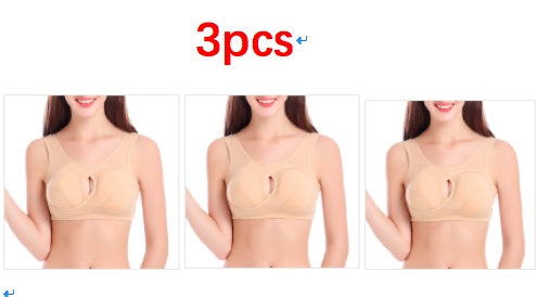 Plus Size Women Bra Ladies Cotton Quake-Proof Underwear Sleep Tops No Buckles Non Wire Lingerie With Removable Padded - 𝓢𝓱𝓸𝓹𝓵𝓮𝓬𝔂