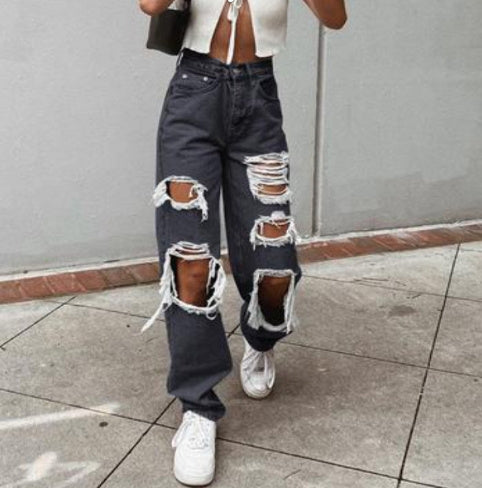 Women Jeans Ripped Slimming Washed Women's Jeans Trousers - 𝓢𝓱𝓸𝓹𝓵𝓮𝓬𝔂