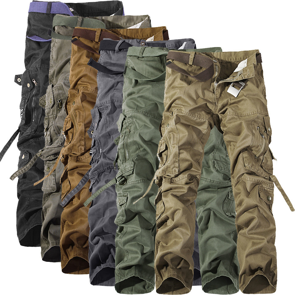 Men's Multi-pocket Cargo Pants Washed Hot Sale Cargo Pants - 𝓢𝓱𝓸𝓹𝓵𝓮𝓬𝔂