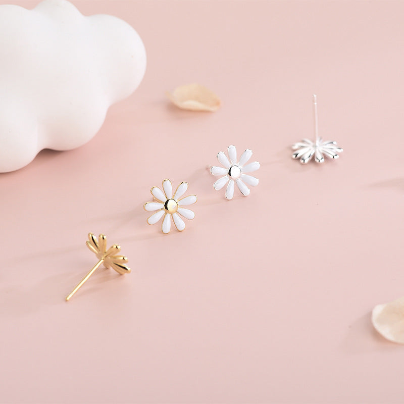 S925 Sterling Silver Sweet Daisies Stud Earrings - 𝓢𝓱𝓸𝓹𝓵𝓮𝓬𝔂
