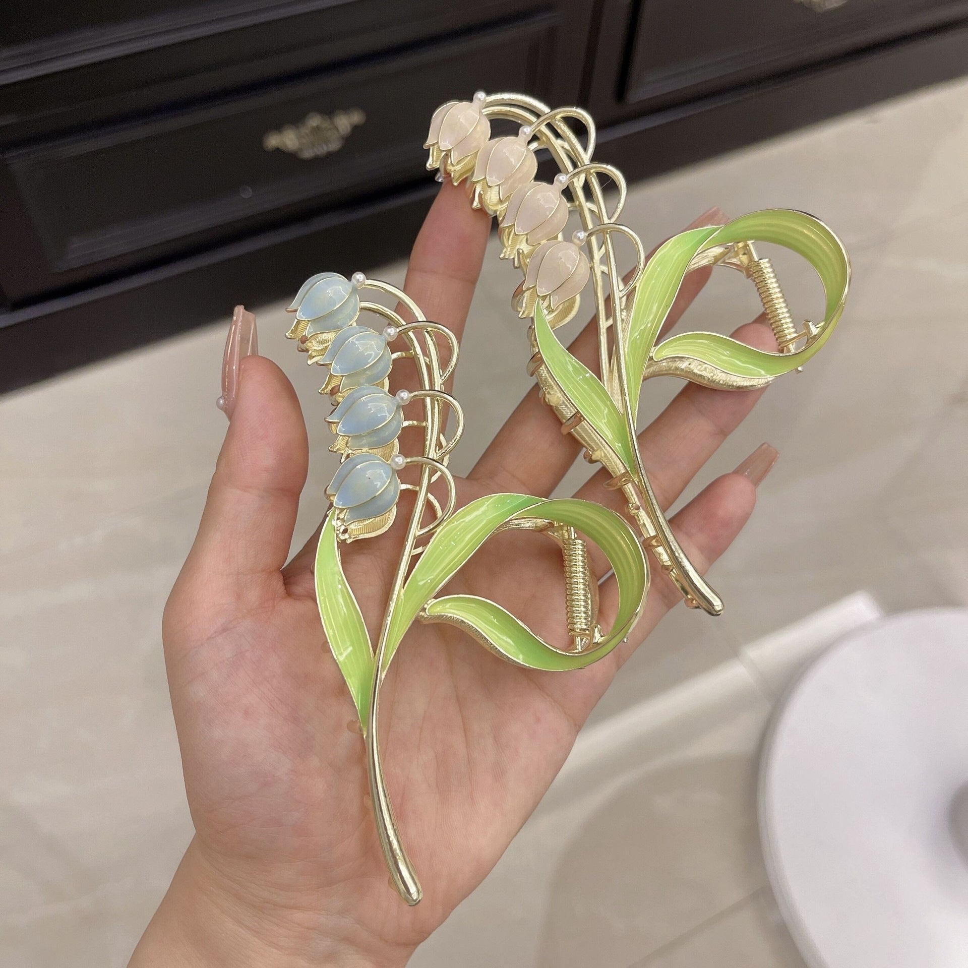 Lily Of The Orchid Simple Versatile Large Women's Zinc Alloy Hair Clip - 𝓢𝓱𝓸𝓹𝓵𝓮𝓬𝔂